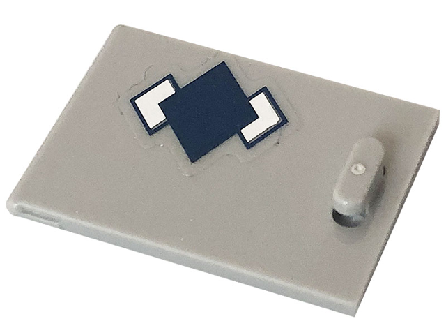 Container, Cupboard 2 x 3 x 2 Door with Dark Blue Argyle Pattern (Sticker) - Set 41232