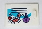 Container, Cupboard 2 x 3 x 2 Door with Clam Shell Lock, Bubbles, Crab and Black Vents Pattern (Sticker) - Set 41430