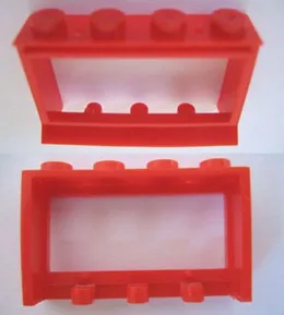 Window 1 x 4 x 2 with Extended Lip and Solid Studs, no Glass