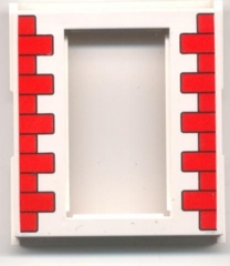 Door, Frame 2 x 8 x 8 with Red Bricks Pattern