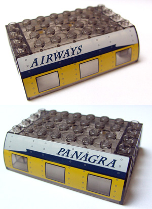 Slope, Curved 6 x 8 x 2 Double with Plane Windows and Panagra Airways Forward Pattern (Stickers) - Set 7628