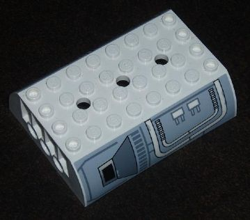 Slope, Curved 6 x 8 x 2 Double with SW Star Destroyer Escape Pod Pattern on Both Sides (Stickers) - Set 6211