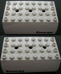 Slope, Curved 6 x 8 x 2 Double with 'Energy' Pattern Both Sides (Stickers) - Set 3180