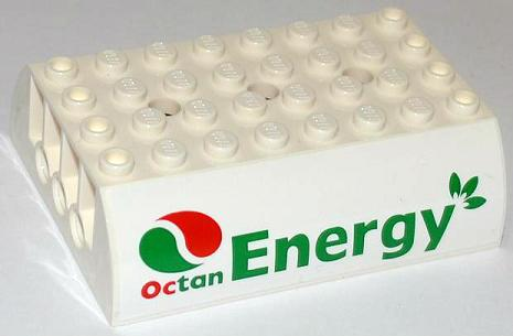 Slope, Curved 6 x 8 x 2 Double with Octan Logo and 'Energy' Pattern on Both Sides (Stickers) - Set 60016