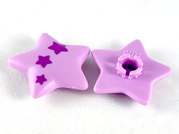 Clikits, Icon Star 2 x 2 Large with Pin with 3 Purple Stars Pattern