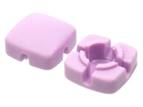 Clikits, Icon Square 2 x 2 Small with Hole, Frosted (Solid and Transparent Colors)