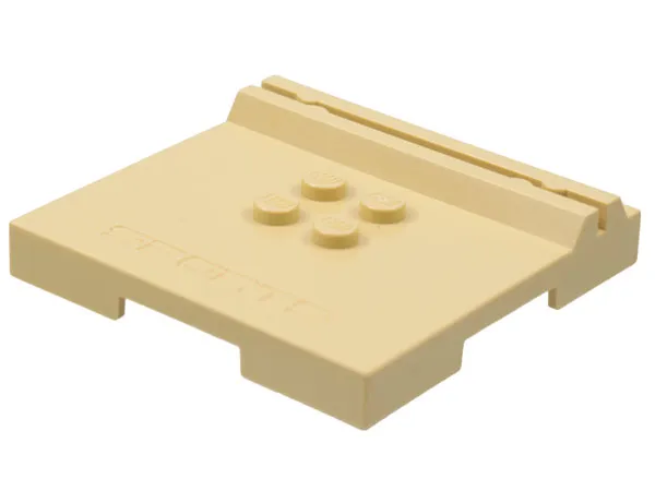 Tile, Modified 6 x 6 x 2/3 with 4 Studs and Debossed Sports Logo