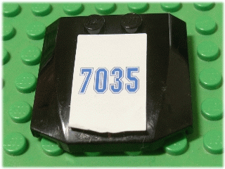 Wedge 4 x 4 x 2/3 Triple Curved with Number 7035 Pattern (Sticker) - Set 7035