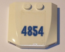 Wedge 4 x 4 x 2/3 Triple Curved with Number 4854 Pattern (Sticker) - Set 4854