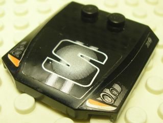 Wedge 4 x 4 x 2/3 Triple Curved with 'S' and Headlights Pattern on Both Sides (Stickers) - Set 8658