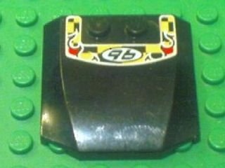 Wedge 4 x 4 x 2/3 Triple Curved with '96' on Yellow and Black Checkered Pattern (Sticker) - Set 8648