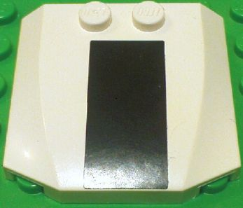 Wedge 4 x 4 x 2/3 Triple Curved with Black Rectangle (11mm Wide) Pattern (Sticker) - Set 7237