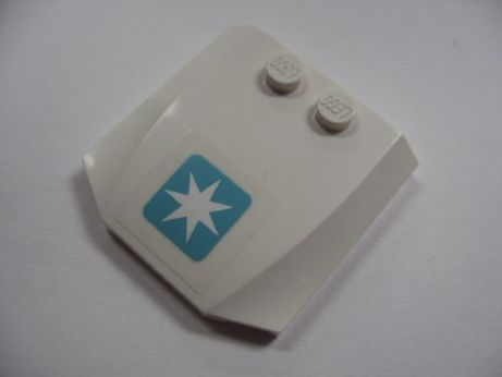 Wedge 4 x 4 x 2/3 Triple Curved with Maersk Star Logo Pattern (Sticker) - Set 10219