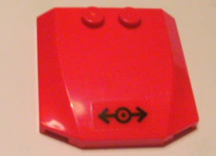 Wedge 4 x 4 x 2/3 Triple Curved with Train Logo Black Small Pattern (Sticker) - Set 7898