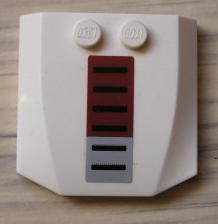 Wedge 4 x 4 x 2/3 Triple Curved with Six Black Stripes Pattern (Sticker) - Set 7679