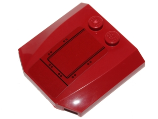 Wedge 4 x 4 x 2/3 Triple Curved with Vehicle Plate and Rivets Pattern (Sticker) - Set 75099