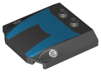 Wedge 4 x 4 x 2/3 Triple Curved with Blue Marking and Headlights Pattern