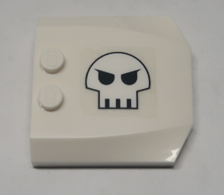 Wedge 4 x 4 x 2/3 Triple Curved with Skull Pattern Model Right Side (Sticker) - Set 10192