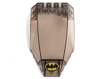 Windscreen 10 x 6 x 2 Curved with Batman Logo Pattern (Sticker) - Sets 7780 / 7781 / 7787