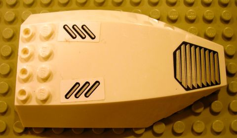 Windscreen 10 x 6 x 2 Curved with Grille and Vents Pattern (Stickers) - Set 8106