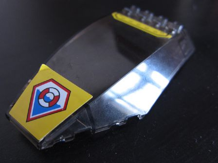 Windscreen 10 x 6 x 2 Curved with Coast Guard Logo and Bolts Pattern (Stickers) - Set 7044