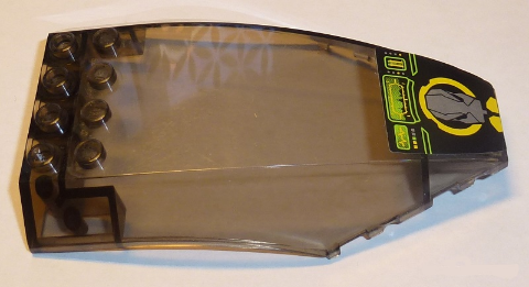 Windscreen 10 x 6 x 2 Curved with Alien and Screen Pattern (Sticker) - Set 8108