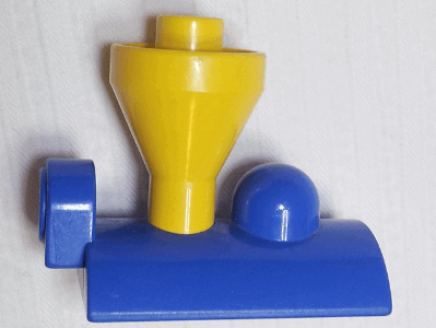 Duplo, Train Steam Engine Top with Fixed Yellow Funnel