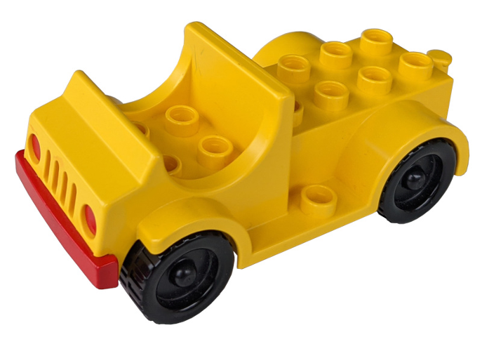 Duplo Car with 2 x 4 Studs Bed and Running Boards