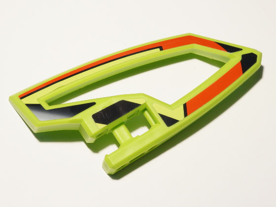 Technic, Panel RC Car Panel Flexible Right with Red and Black Stripes on Lime Background Pattern (Stickers) - Set 8675