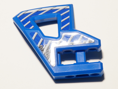 Technic, Panel RC Car Flexible Bumper Right with Gray Stripes on Blue and Black Background Pattern (Stickers) - Set 8369-2