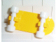 Minifigure, Utensil Skateboard with Mag Wheel Holders and White Mag Wheels