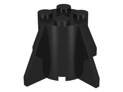 Brick, Round 2 x 2 x 2 with Fins