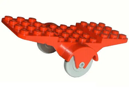 Fabuland Airplane Base 10 x 4 with Light Gray Wheels