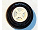 Wheel 8mm D. x 6mm with Black Tire 14mm D. x 4mm Smooth Small Single with Number Embossed on Side (4624 / 59895)