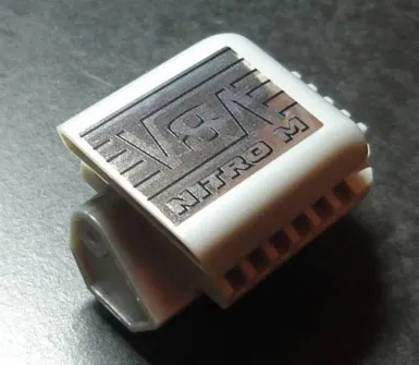 Technic Engine Tuneable, Block with Trapezoidal Air Scoop with Chrome 'V8 NITRO M' Pattern Left (Sticker) - Set 8146