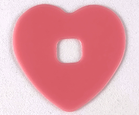 Clikits, Icon Accent Rubber Heart 3 7/8 x 3 7/8