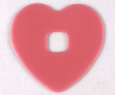 Clikits, Icon Accent Rubber Heart 3 7/8 x 3 7/8