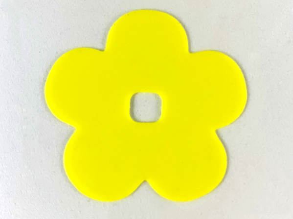 Clikits, Icon Accent Rubber Flower 5 Petals 5 3/4 x 5 3/4