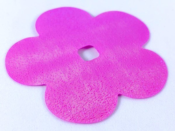 Clikits, Icon Accent Foil Flower 5 Petals 7 x 7 with Textured Iridescent Surface