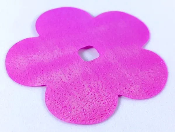 Clikits, Icon Accent Foil Flower 5 Petals 7 x 7 with Textured Iridescent Surface