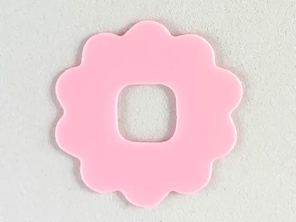 Clikits, Icon Accent Rubber Flower 10 Petals 2 3/4 x 2 3/4