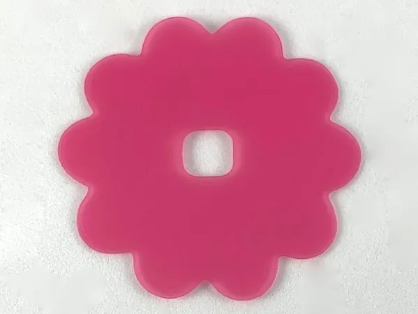 Clikits, Icon Accent Rubber Flower 10 Petals 5 3/8 x 5 3/8