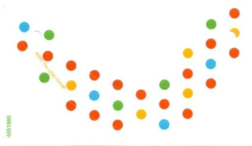 Plastic Eye Bandage with Blue, Green, Orange, and Red Dots Pattern