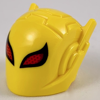 Minifigure, Headgear Helmet with Ear Antennas with Large Red Eyes with Black Outline and Dark Red Spots Pattern