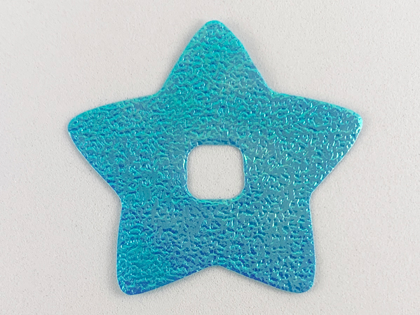 Clikits, Icon Accent Foil Star 4 3/4 x 4 3/4 with Textured Iridescent Surface
