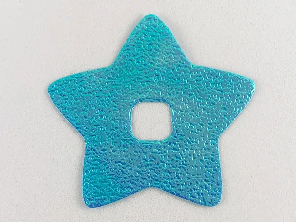 Clikits, Icon Accent Foil Star 4 3/4 x 4 3/4 with Textured Iridescent Surface