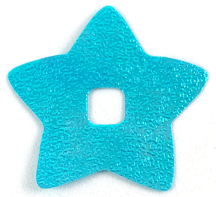 Clikits, Icon Accent Foil Star 6 3/8 x 6 3/8 with Textured Iridescent Surface