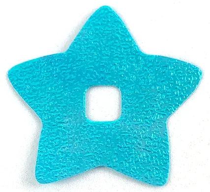 Clikits, Icon Accent Foil Star 6 3/8 x 6 3/8 with Textured Iridescent Surface