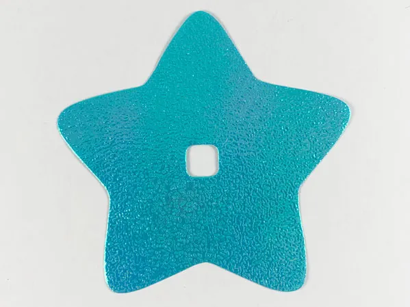 Clikits, Icon Accent Foil Star 8 1/4 x 8 1/4 with Textured Iridescent Surface