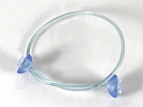 Clikits Cord, Jelly String 168mm with 2 Trans-Medium Blue Caps Top Attachment